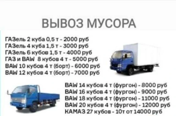 Фото Вывоз мусора,строительного,бытового,любого
