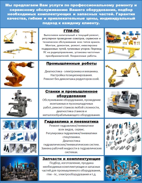 Фото Ремонт грузоподъемных кранов, промышленного оборудования.