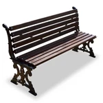 Фото №3 Скамейка чугунная «АМПИР» без подлокотников (2,0 м (три опоры))