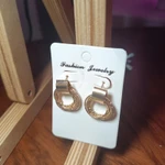 Фото №3 Золотые серьги бижутерия