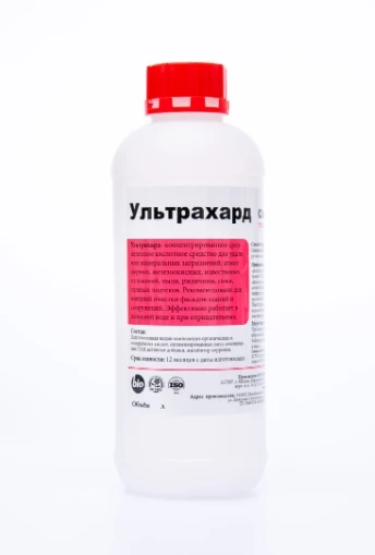 Фото Ультрахард - Индустриальный кислотный пенный очиститель для химических промывок фасадов зданий.