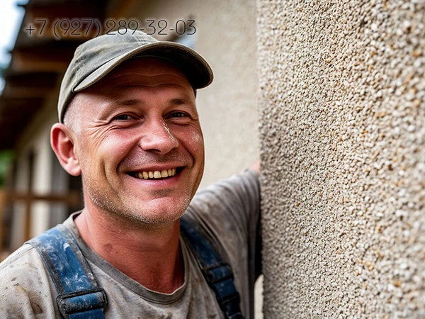 Фото Утепление фасада + декоративная штукатурка мраморная крошка