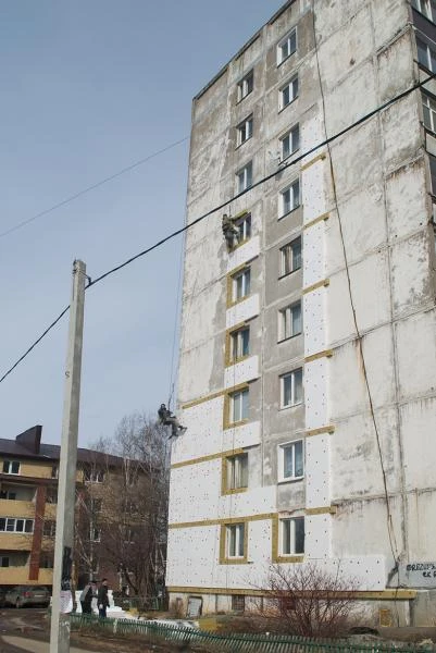 Фото Высотные работы, утепление стен пенопластом г. Арзамас