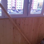 Фото №2 Отделка балконов и лоджий вагонкой
