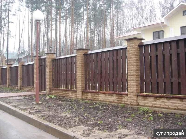 Фото Изготовление заборов и оград из стволов и веток