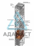 фото Шахтный подъемник с самонесущей шахтой