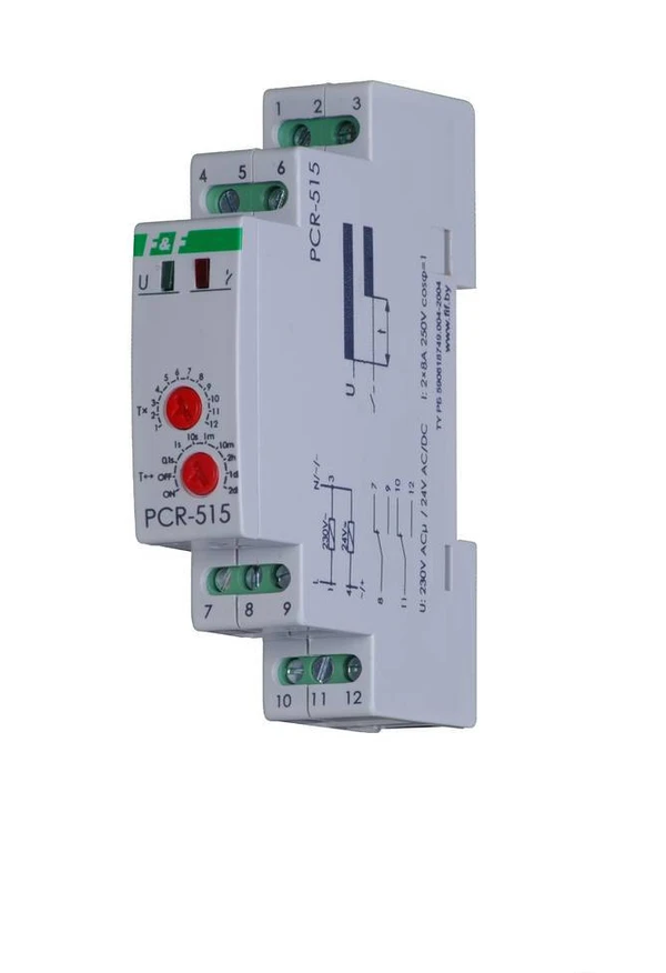 Фото Реле времени PCR-515 0,1с - 24ч, с задержкой выключения