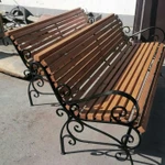 Фото №5 Скамейка с подлокотниками для дома, сада и парка