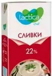 фото Сливки ультрапастеризованные 22% 1 л. "Лактис"