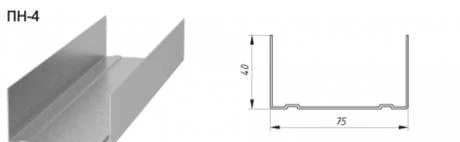 Фото Профиль стоечный 75*50, направляющий 75*40. Для гкл.