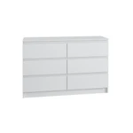 Фото №2 Комод на 6 ящиков 120 см белый