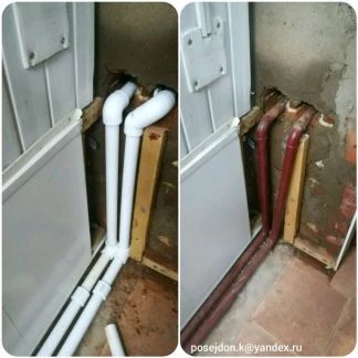 Фото Замена металлических труб на пластиковые