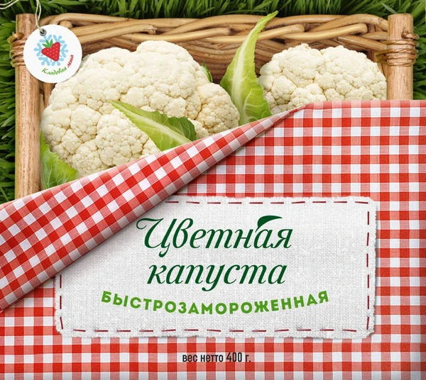 Фото Капуста цветная сорт А 400 гр упаковка и весовая по 10 кг