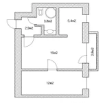 Фото №4 2-к квартира, 42 м2, 3/3 эт.