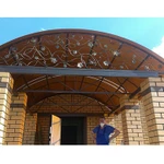 Фото №9 Навесы кованые над крыльцом, для авто на заказ