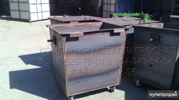 Фото Контейнер 1,1 м3 для мусора ТБО,купить в Ростове-на-Дону, Краснодаре, Ставрополе