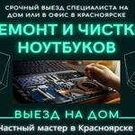 Профессиональная чистка от пыли ноутбука, моноблока, компьютера на дому. Выезд по всему Красноярску