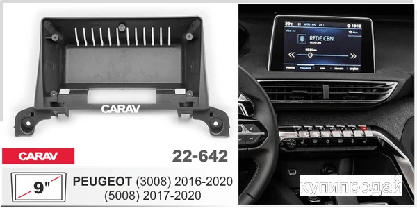 Фото Переходная рамка CARAV 22-642 | 9", PEUGEOT 4008 (2017+)