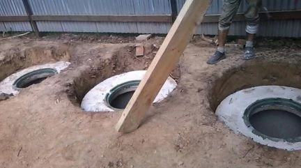 Фото Установка септиков из бетонных колец в Дмитрове 
