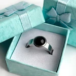 фото Кольцо чёрный агат бижутерия