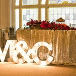 Инициалы молодожен на свадьбу. Свадебное оформление. 