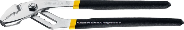 Клещи переставные, хромированные Закаленная сталь С55 Двойная обливка ручек 250мм STAYER 22035-10-25