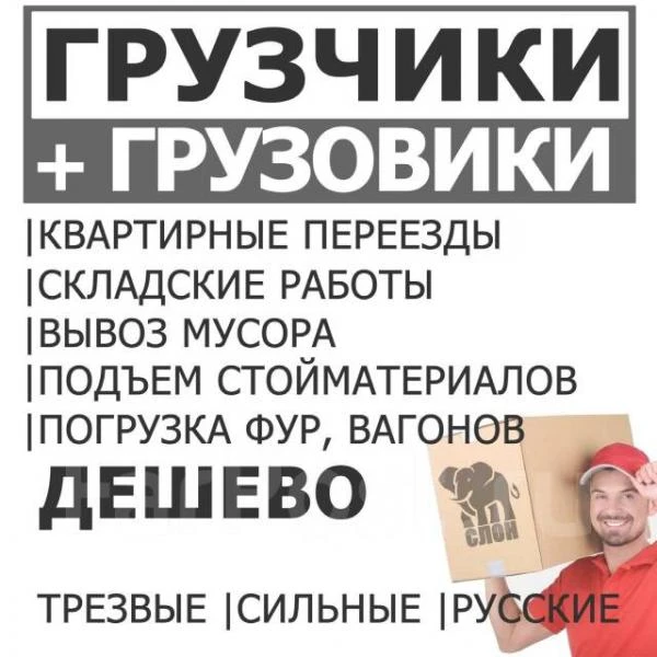 Фото [ Услуги грузчиков 350 р.] Качественно