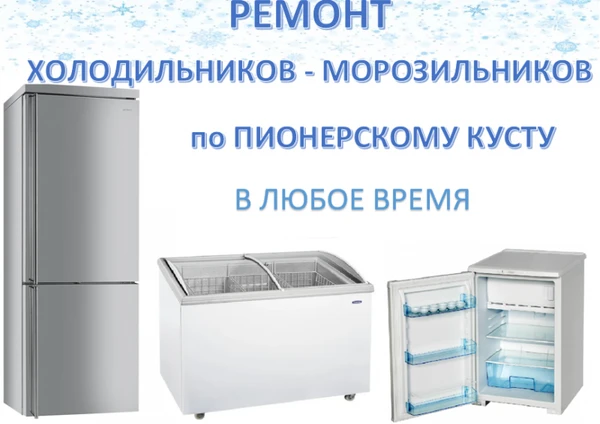 Фото РЕМОНТ ХОЛОДИЛЬНИКОВ-МОРОЗИЛЬНИКОВ по ПИОНЕРСКОМУ КУСТУ!