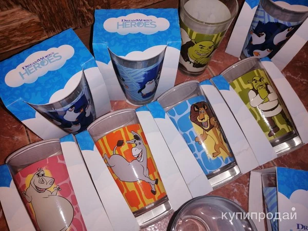 Фото (или Бесплатно) стаканы DreamWorks Шрек Пингвины