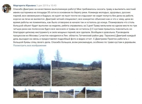 Фото Расчистка участка от кустарника и деревьев. ОТЗЫВ КЛИЕНТА.