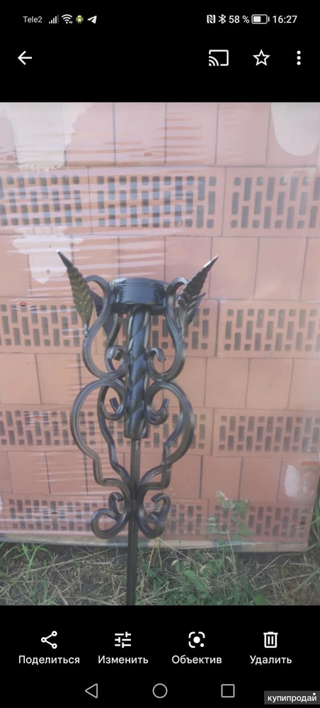 Фото Кованные вазы на могилку