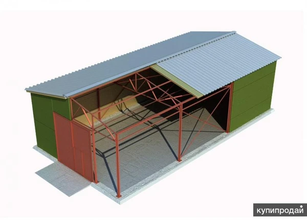 Фото Склад из сэндвич панелей с краном