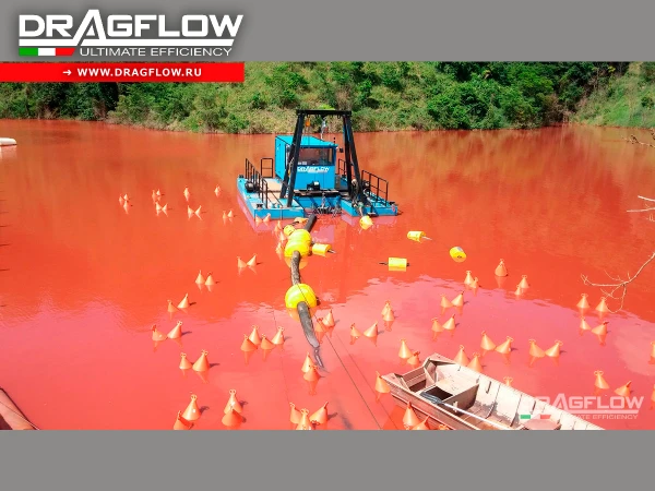 Фото Земснаряд серии DRAGFLOW DRH со шламовым грунтовым насосом  HY85/180B (1050 м3/час) и двумя рыхлителями EXHY20, с гидравлическим приводом.