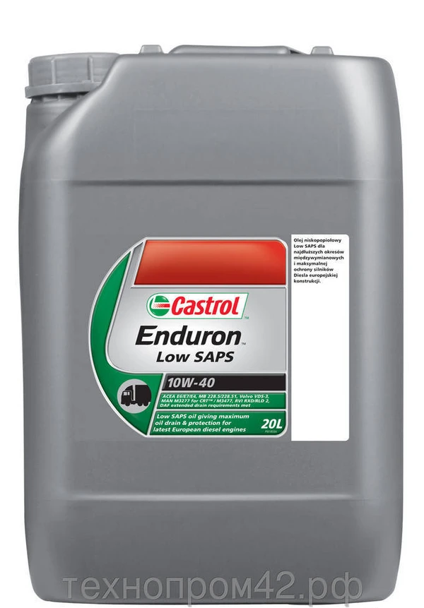 Фото Castrol enduron low saps 10w40, масло дизельное Euro 4 и 5