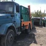 Фото №2 Вывоз мусора контейнером 8м3 