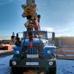 фото АВТОПОЕЗД УРАЛ 5453 (6х6) С КМУ ИТ-200, ЯМОБУРОМ, ЛЮЛЬКОЙ + ПОЛУПРИЦЕП 12М