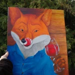 Фото №3 Картина "Лис с вином"