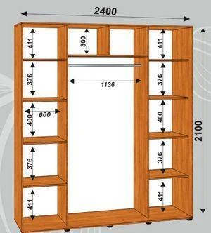 Фото Шкаф-купе Сенатор 3Д 2400х600х2100 (2)