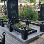 Памятники, ограды, укладка плитки на кладбище, захоронение