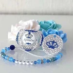 Именные пустышки со swarovski