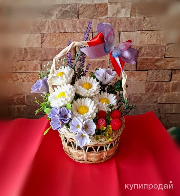 Фото Нежные композиции из мыла ручной работы.