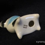 фото Статуэтка фарфоровая СОБАКА ЩЕНОК hand made 4,5 см