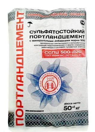 Фото Цемент ССПЦ М500 Д20 (Новороссцемент) 50кг