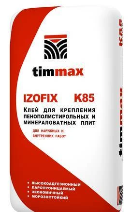 Фото Клей для крепления теплоизоляции Timmax Izofix K85, 20 кг