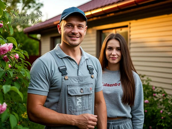 Фото Построим домик под ключ в СНТ Радуга в Малой Валяевке в Пензе - Каркас-58