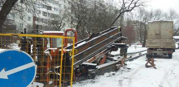 Фото Гнб / Бурение / Проколы коммуникаций под дорогой