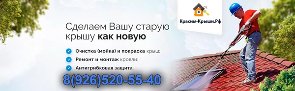 Фото Покраска крыши дома в Пущино