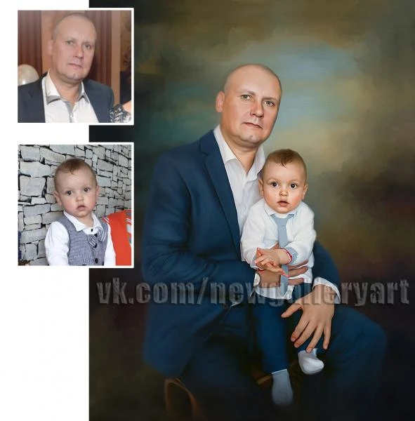Фото Портреты по фото на холсте.