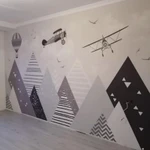 Фото №9 Поклейка обоев недорого