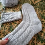 Носки шерстяные вязаные